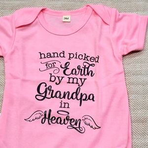 NWT Pink "Hand Picked by Grandpa," Onsie